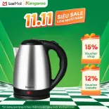 [BH 1 Năm] Bình đun siêu tốc Kangaroo inox 1.8L model KGWK18I2