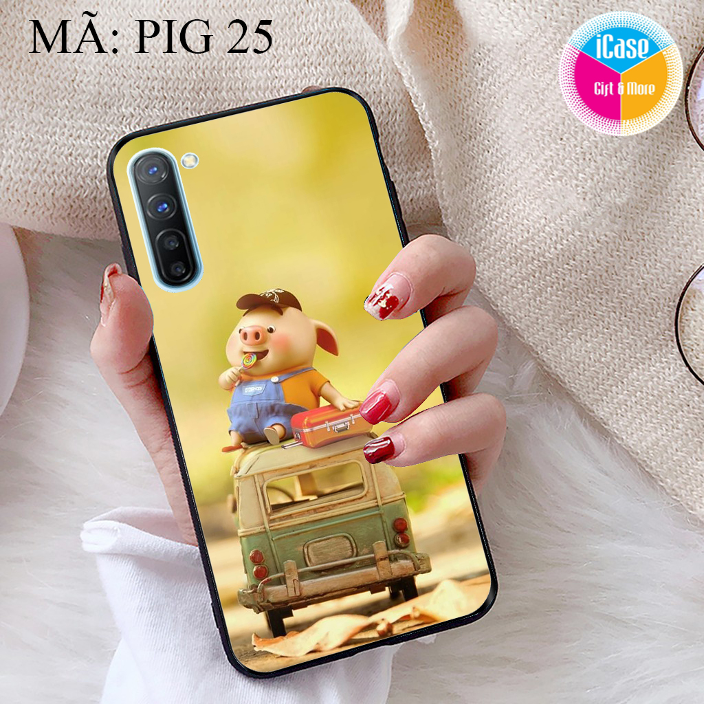 [HCM]Ốp lưng iCase dành cho Realme 3 viền dẻo TPU BST Pig Cute