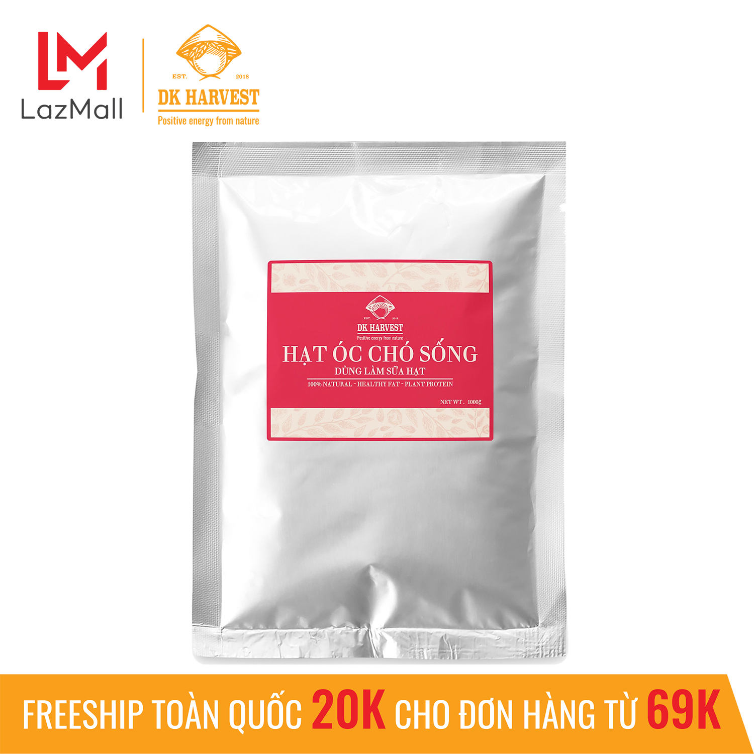 Hạt Óc Chó sống tách vỏ DK Harvest - túi 500g, 1kg - Dùng làm Sữa hạt, Óc chó nhập khẩu Mỹ, hạt óc chó tách vỏ, hạt nấu sữa
