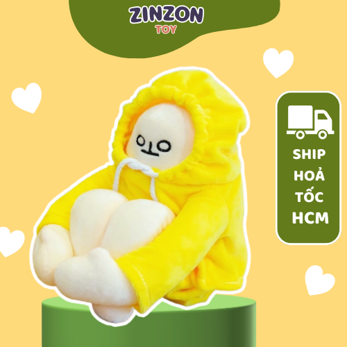 Gấu bông người chuối trầm cảm êm mịn dễ thương zinzon