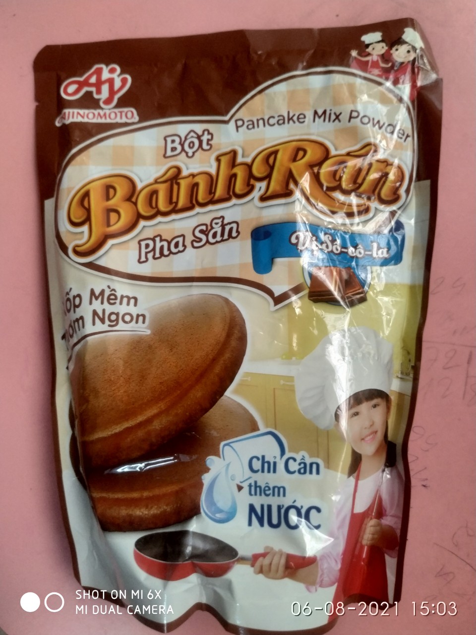 bột bánh rán pha sẵn socola (AJINOMOTO ) X 3 gói - 180