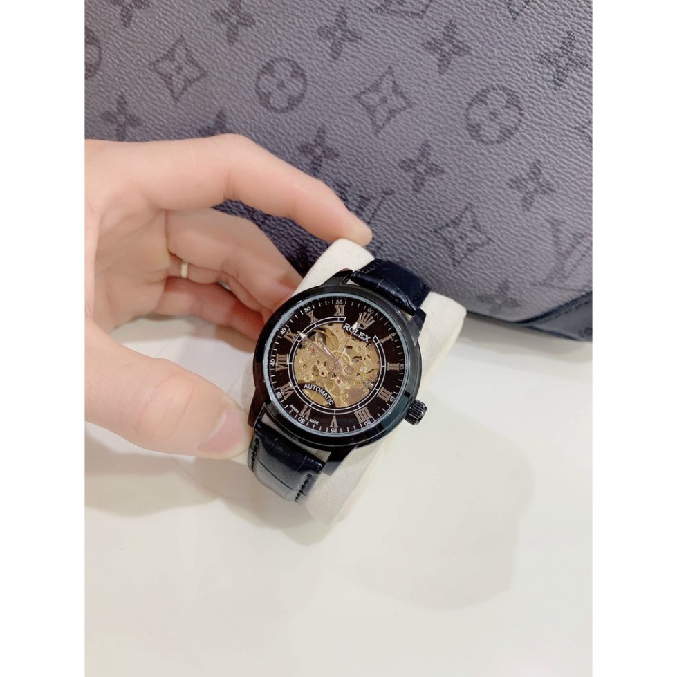 Đông hồ cơ nam rolex dây da cao cấp, sz40mm, full box, hành 12 tháng - đồng hồ rolex