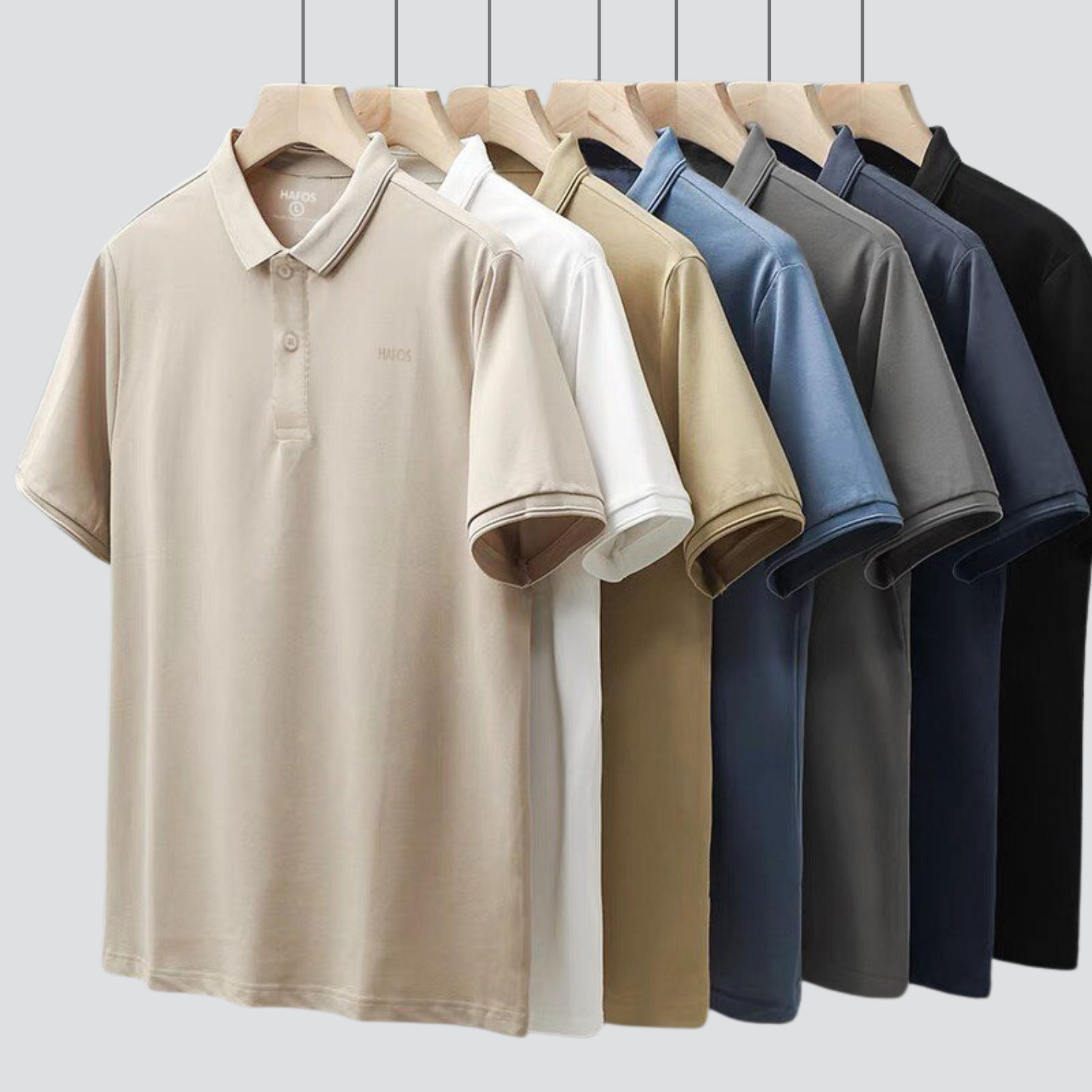 Áo Polo Nam HAFOS BASIC vải Cá sấu Cotton cao cấp chuẩn form