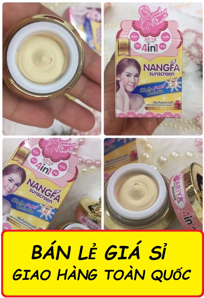 [CHUYÊN SỈ] combo 10 KEM CHỐNG NẮNG 4in 1 NangFa THÁI LAND, Kem chống nắng che khuyết điểm 4 in 1 NangFa,COMBO 5  kem chống nắng, kem chong nang 4 in 1