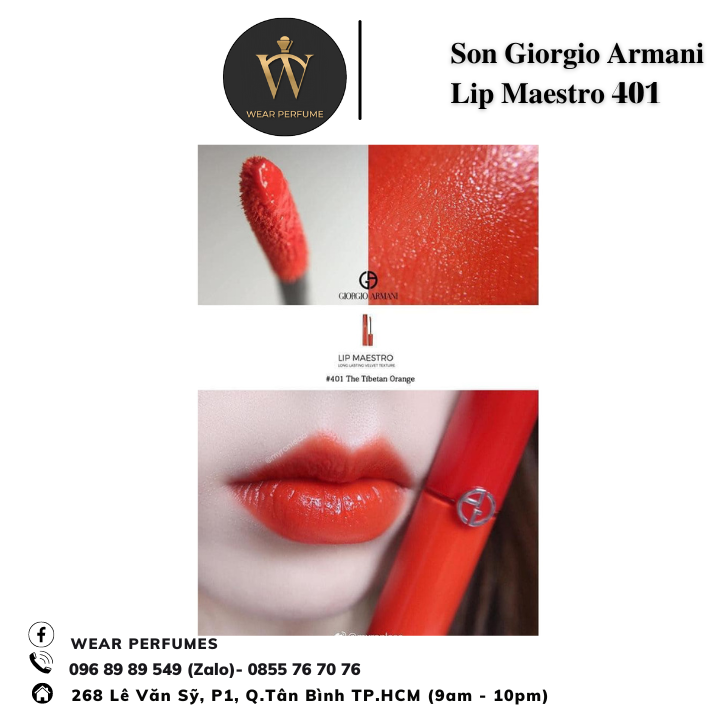 𝐒𝐨𝐧 𝐆𝐢𝐨𝐫𝐠𝐢𝐨 𝐀𝐫𝐦𝐚𝐧𝐢 𝐋𝐢𝐩 𝐌𝐚𝐞𝐬𝐭𝐫𝐨 401 màu cam đỏ