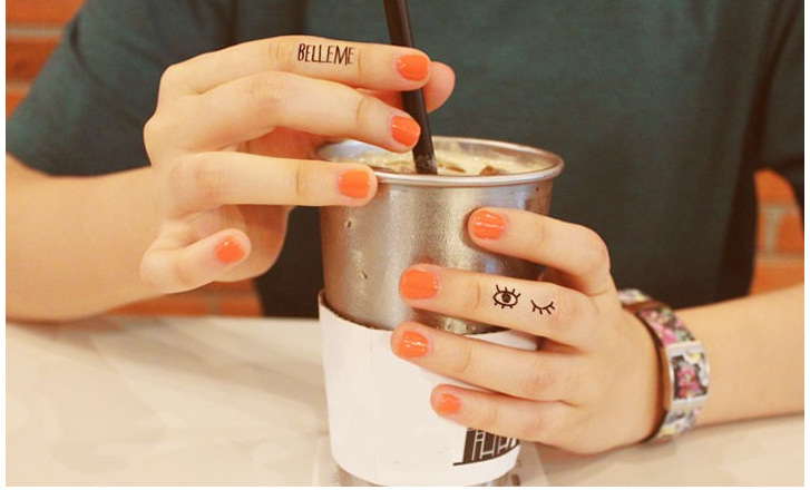 ✔️Set 2 Miếng dán hình xăm - Miếng dán sticker trang trí - Hình xăm dán tay mini -Hình xăm dán chữ - Hình xăm tatoo mini