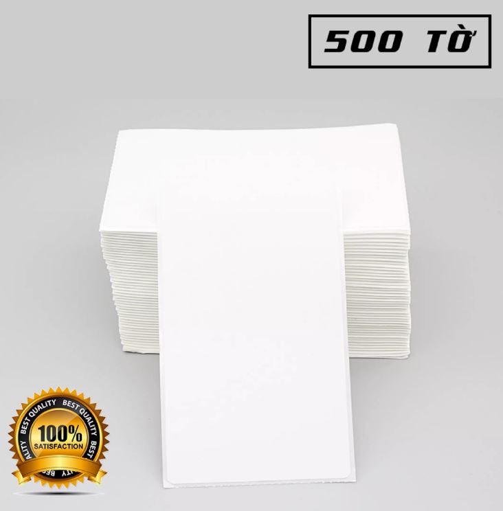 Giấy in nhiệt, decal khổ a6 100x150mm 500 tem tự dính in đơn hàng tmđt
