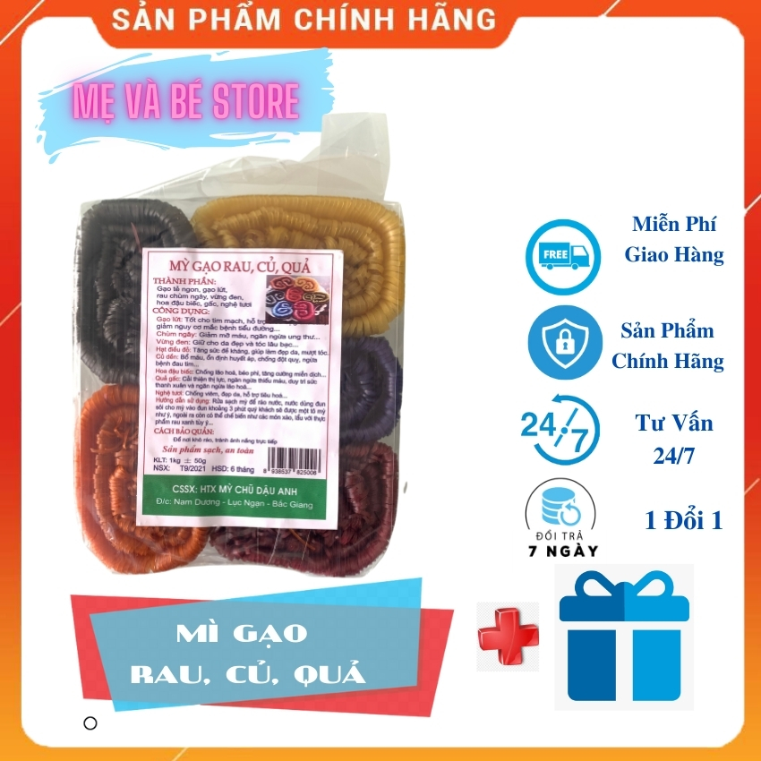 Mì chũ rau, củ, quả hữu cơ tự nhiên