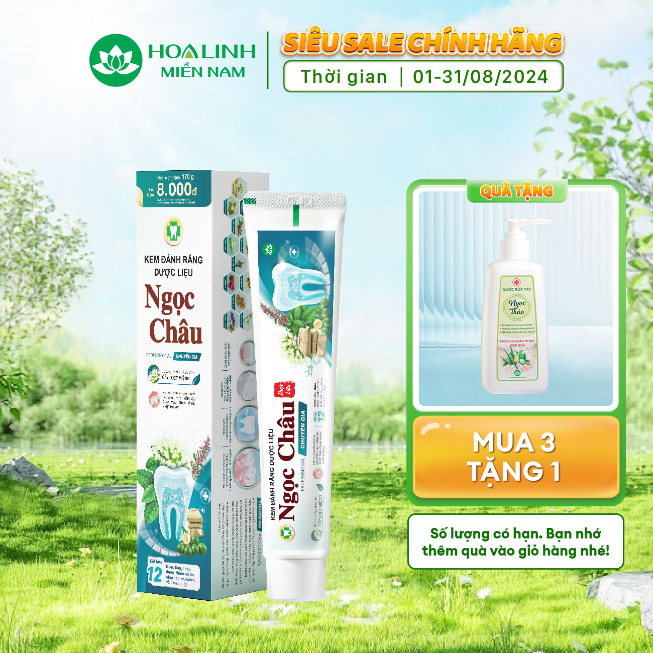 Kem đánh răng dược liệu Ngọc Châu Chuyên Gia 170g