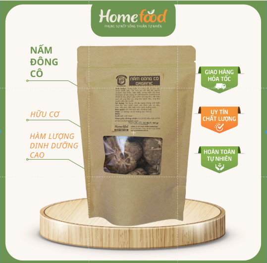 Nấm đông cô sạch túi 300g/ Nấm đông cô