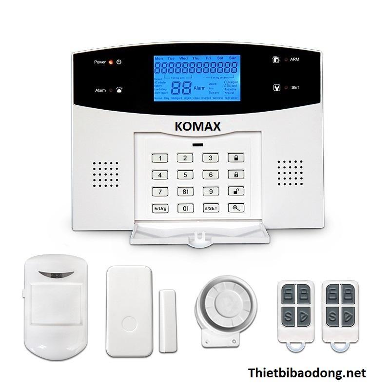 Hệ thống báo trộm không dây dùng sim và line komax gs-6200