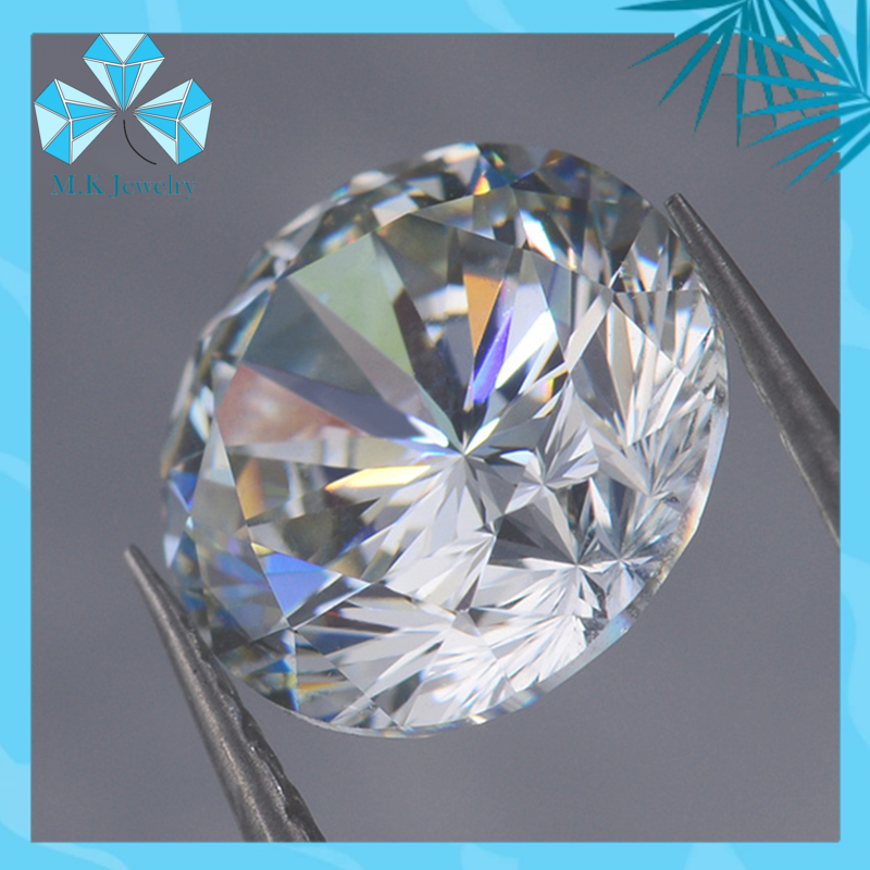 SIÊU PHẨM size 12Ly - Kim cương nhân tạo Moissanite nước D - FL . Kiểm định quốc tế GRA.