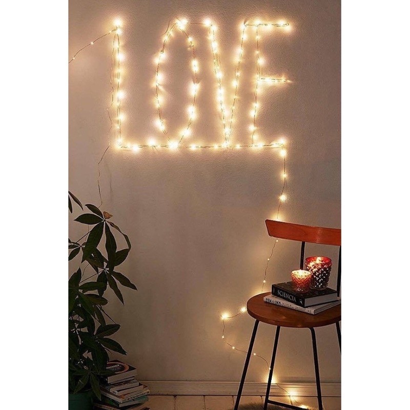 Hot-selling household goods Dây đèn led Fairy dùng pin 3m (đèn đom đóm) không chớp (Tặng Kèm Pin)