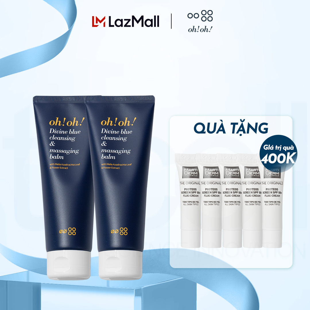 Combo 2 Sáp Tẩy Trang oh!oh! Divine Blue Cleansing & Massaging Balm
