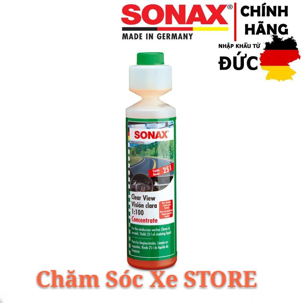 [HCM]Châm két nước rửa kính đậm đặc SONAX Clear View 1:100 250ml - DUNG DỊCH RỬA KÍNH ĐẬM ĐẶC SONAX 371141