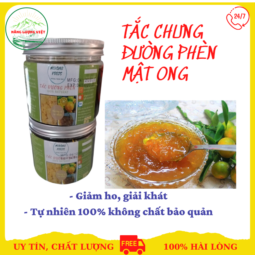 Tắc chưng đường phèn 450gr giảm ho và đau rát họng