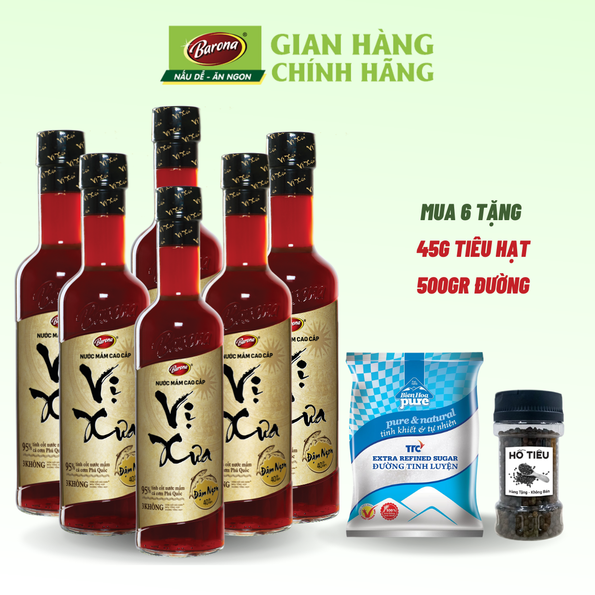 Nước mắm phú quốc cao cấp vị xưa barona 40 độ đạm 1 thùng