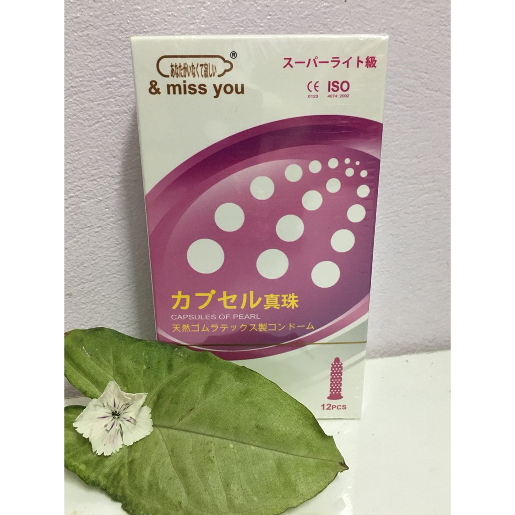 Bao Cao Su Miss You Siêu Mỏng Có Gai, Gân Nổi Hộp 12 Chiếc