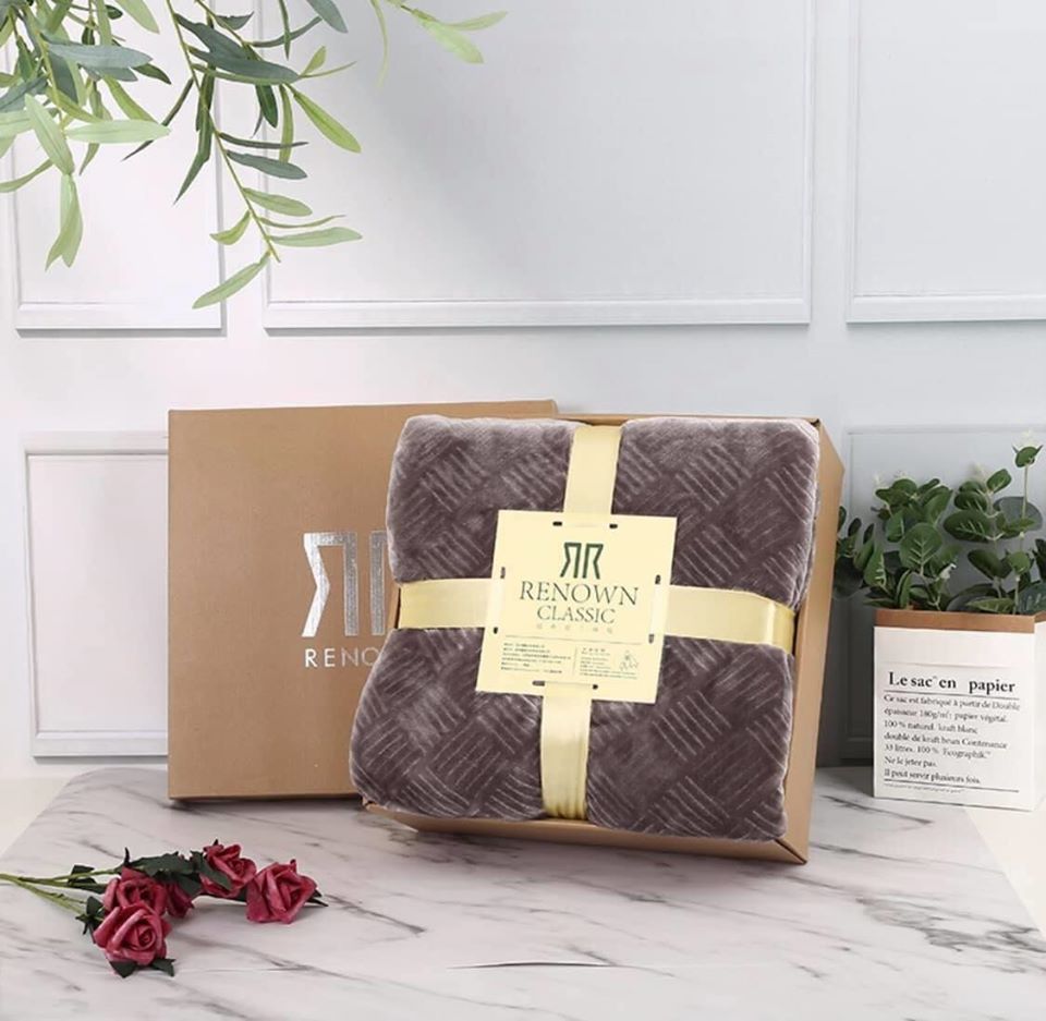 Chăn lông thỏ băng lông Renown xuất Mỹ, mền lông thỏ xuất Mỹ cao cấp - mềm mượt, ấm áp