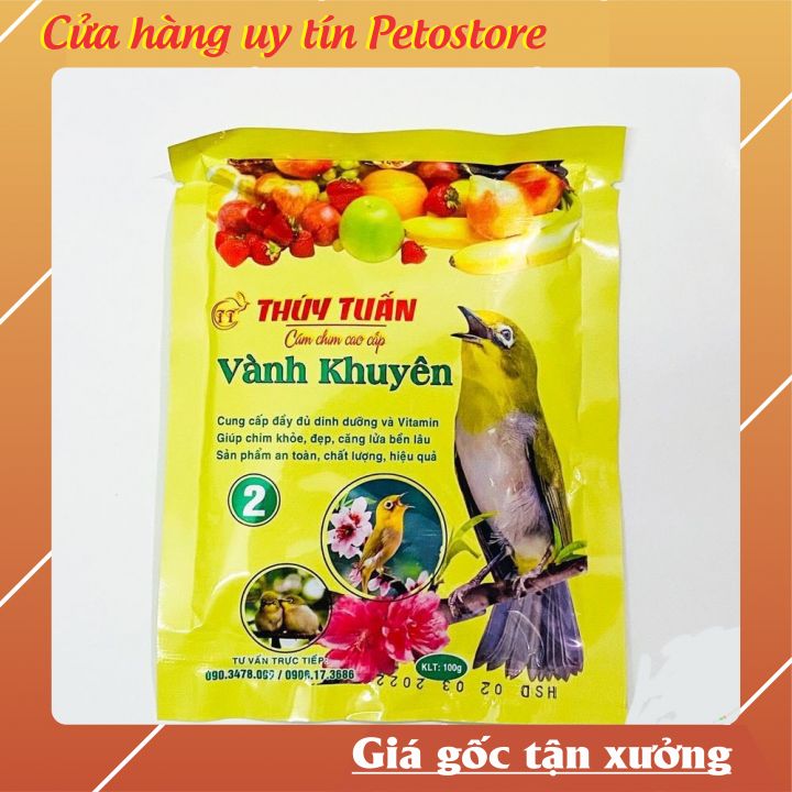 Cám chim vành khuyên Thúy Tuấn số 1 cao cấp 100gram - Cám khuyên Thúy Tuấn cao cấp giá rẻ