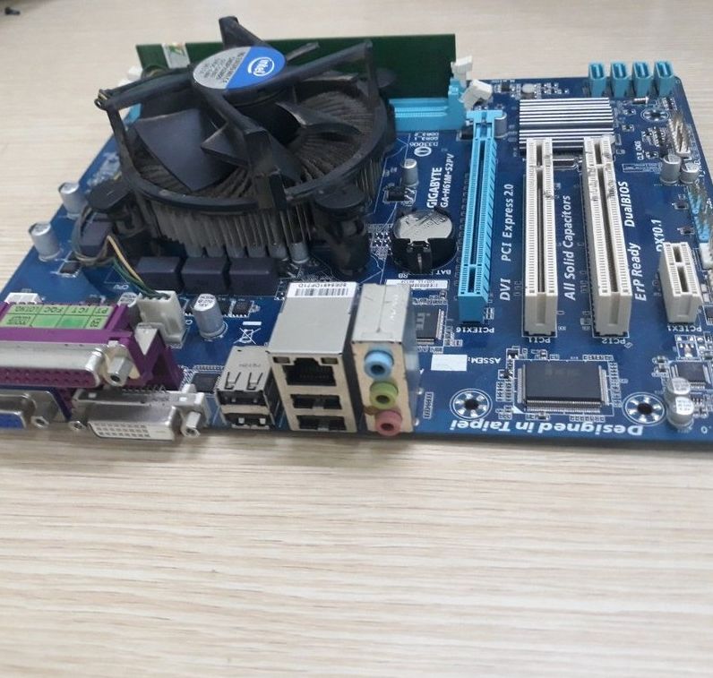 Main / combo main h61+8gb+core i5 2400 cũ tháo case