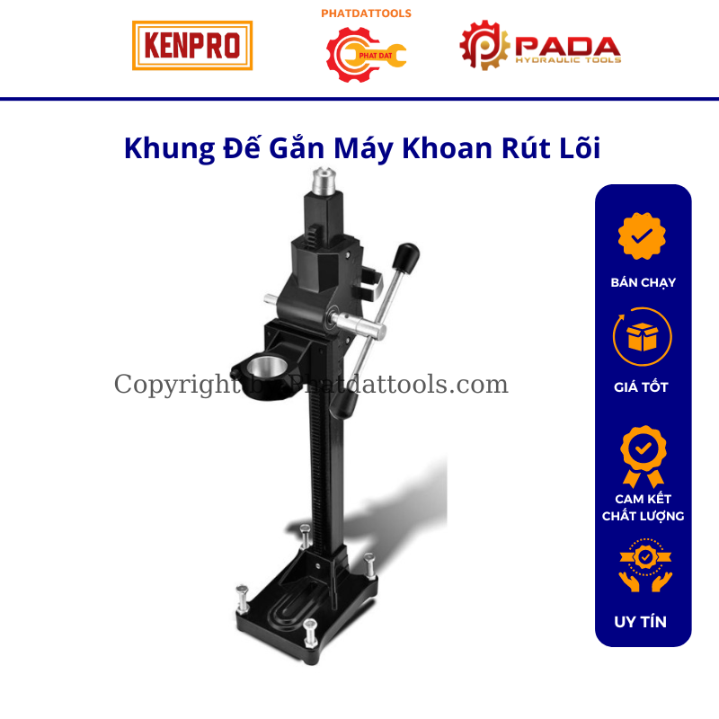 Khung đế gắn máy khoan rút lõi-Khung biến máy khoan rút lõi cầm tay thành máy khoan rút lõi bàn