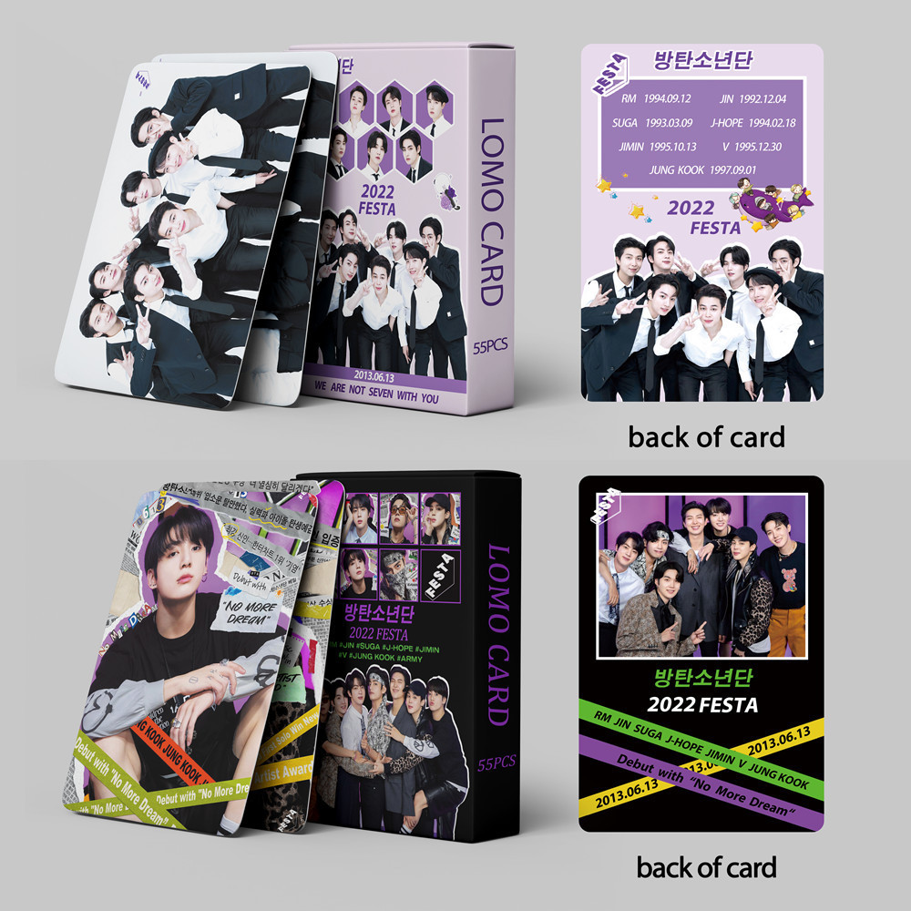 Thẻ lomo card bts festa bo góc album thần tượng kpop