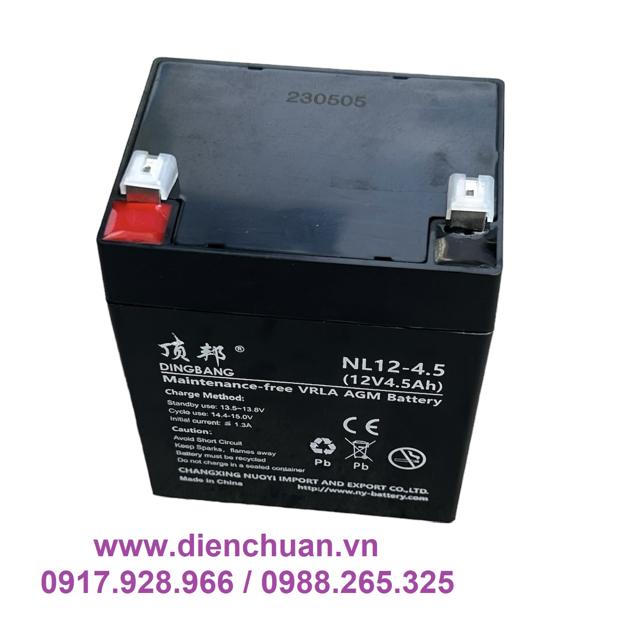 Ắc quy 12v 4.5ah dingbang nl12-4.5