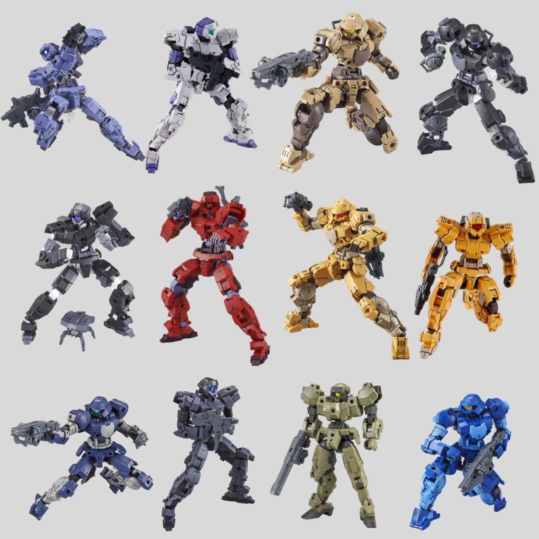 Mô hình 30MM Bandai Alto Portanova Rabiot Yellow Purple Red Dark Gray Black White Blue Brown Navy Green