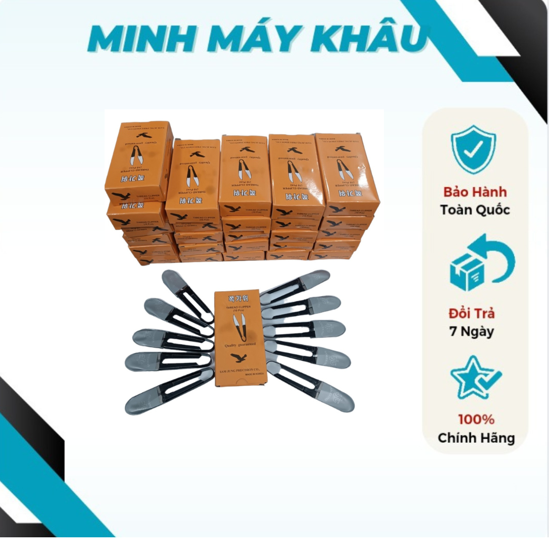 Hộp 10 cái Kéo bấm Hàn Quốc dùng cắt chỉ thừa , kéo bấm chỉ