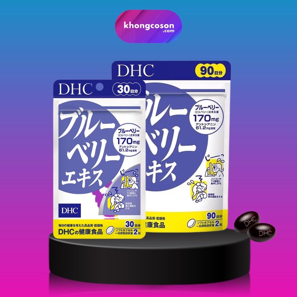 Viên uống bổ mắt việt quất dhc blueberry extract cải thiện thị lực chống mỏi mắt 30 ngày 90 ngày - khongcoson