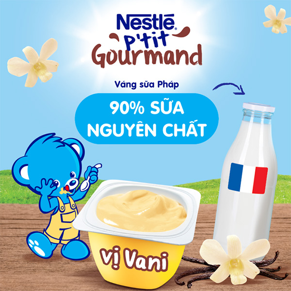 Váng sữa Nestle Pháp cho bé vỉ 6 hộp 60g giàu chất béo và canxi -BEEHOUSE