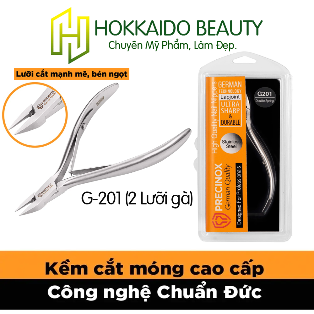 Kềm inox cắt móng precinox g201 2 lưỡi gà