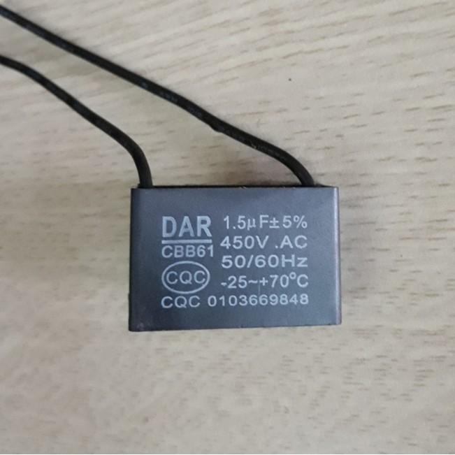 Tụ quạt, tụ khởi động1.5uf đến 4uf - tụ điện vận hành động cơ 1.5uf đến 4uf