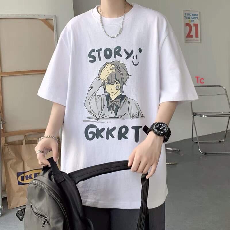 Áo thun tay lỡ ảnh chàng story tc12