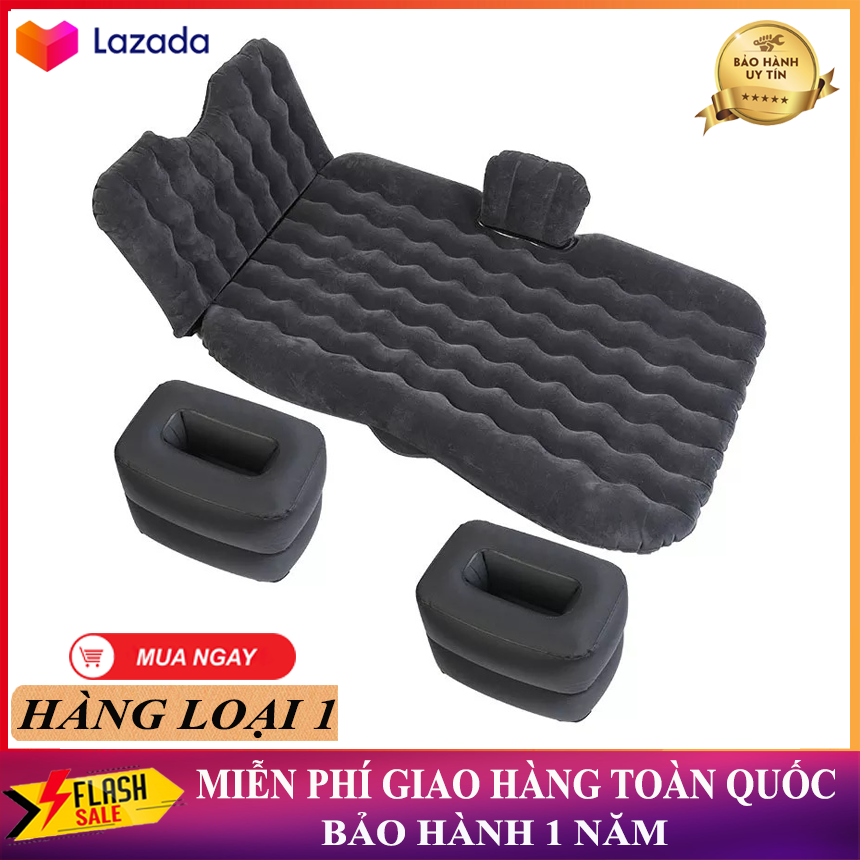 [ HCM ] Đệm Nệm Hơi  ô Tô Nhập Khẩu Cao Cấp Mua Ngay Giường Đệm , Nệm Hơi Thông Minh Du Lịch Cho ôtô , Xe Hơi + Kèm Bơm Điện , Vòi Đa Năng Sử Dụng Được Trên xe ( Chất liệu vải dù siêu bền, không  bám bẩn.