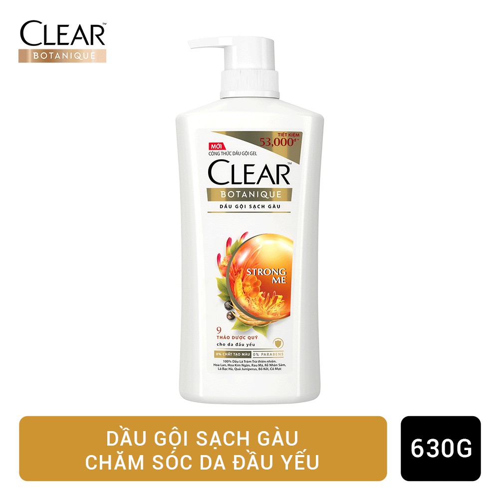 Dầu gội Clear Botanique 9 Thảo Dược Quý 650ml