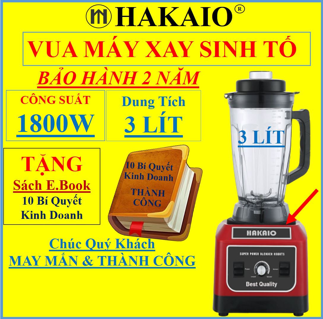 Máy Xay Sinh Tố Công Nghiệp HAKAIO đa năng, Máy xay công nghiệp: xay thịt cá, rau củ quả, sinh tố, ngũ cốc, đồ khô