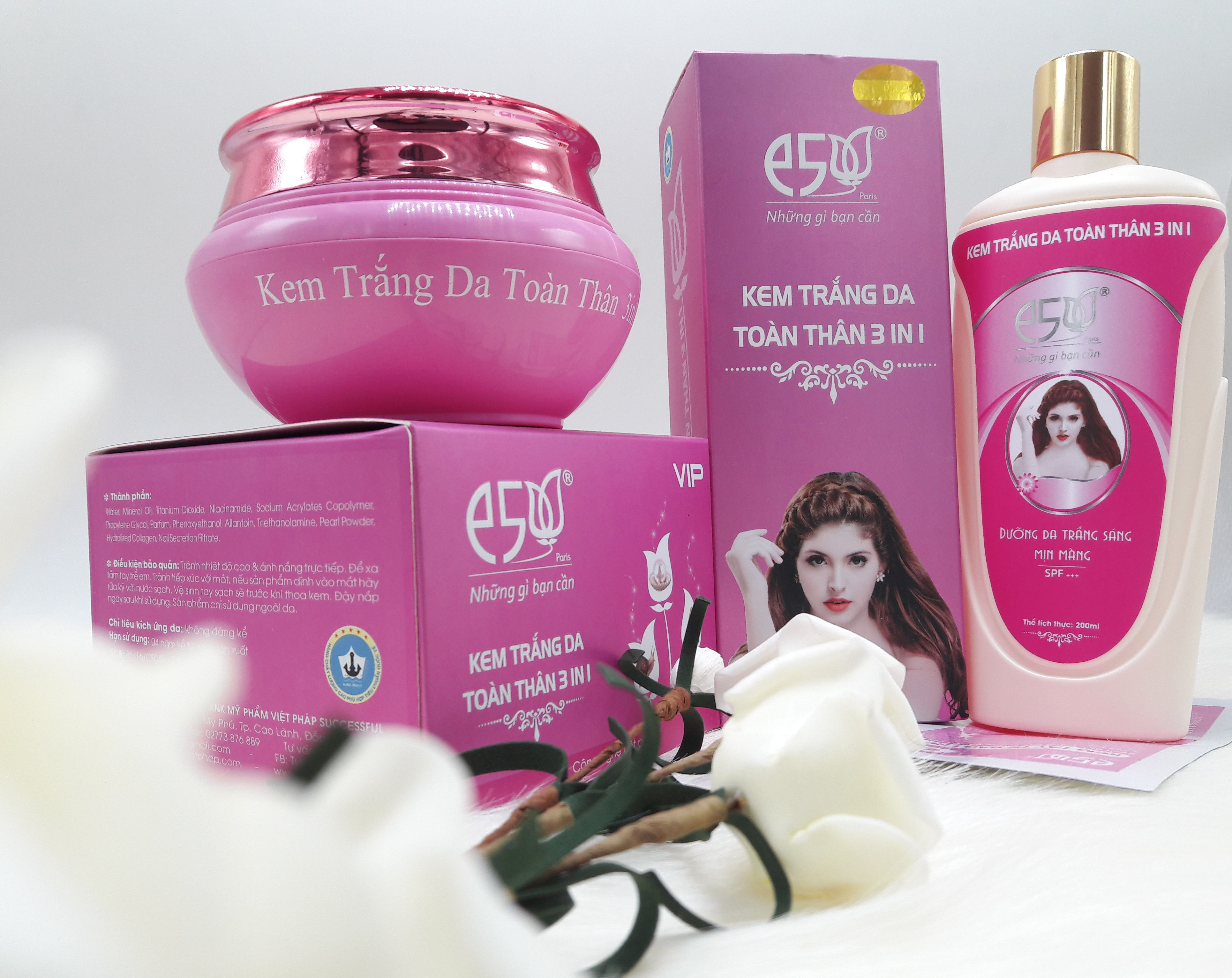 Kem Trắng Da Toàn Thân 3in1 E5