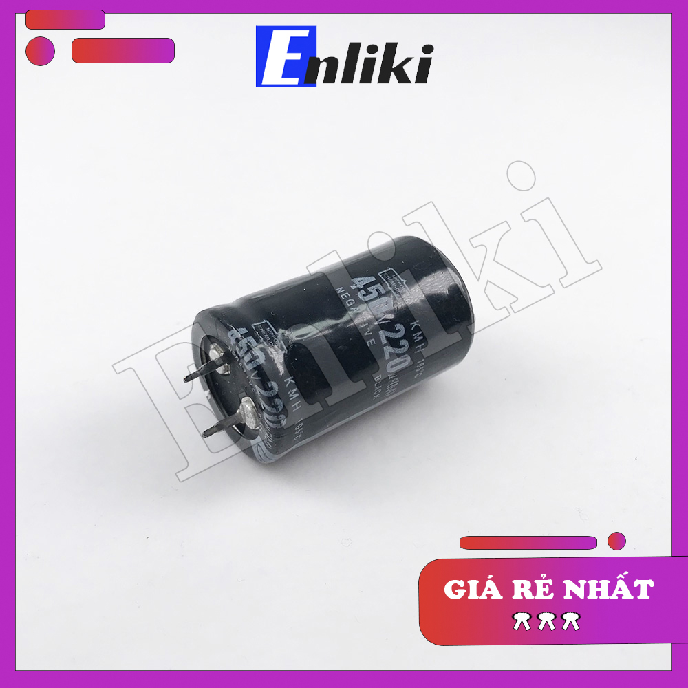 Tụ 220uf 450v chân cứng kích thước 25x40mm