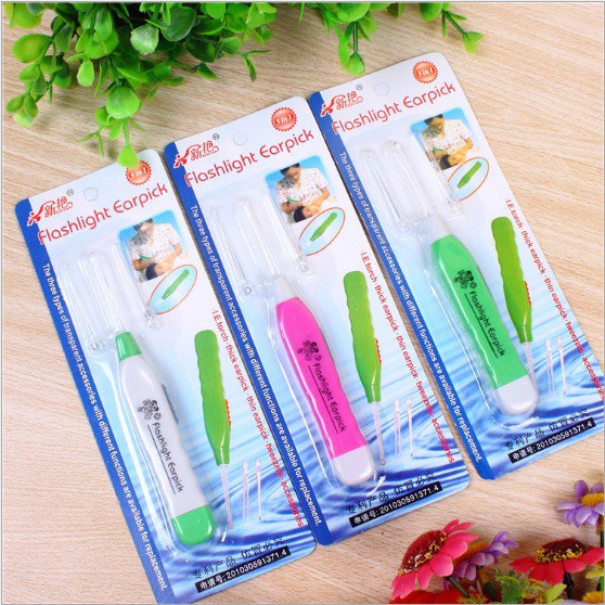 Que lấy ráy tai dạ quang 💗💗 an toàn kèm tay cầm dài chống trượt với gắp nhẹ tai cho trẻ em A86