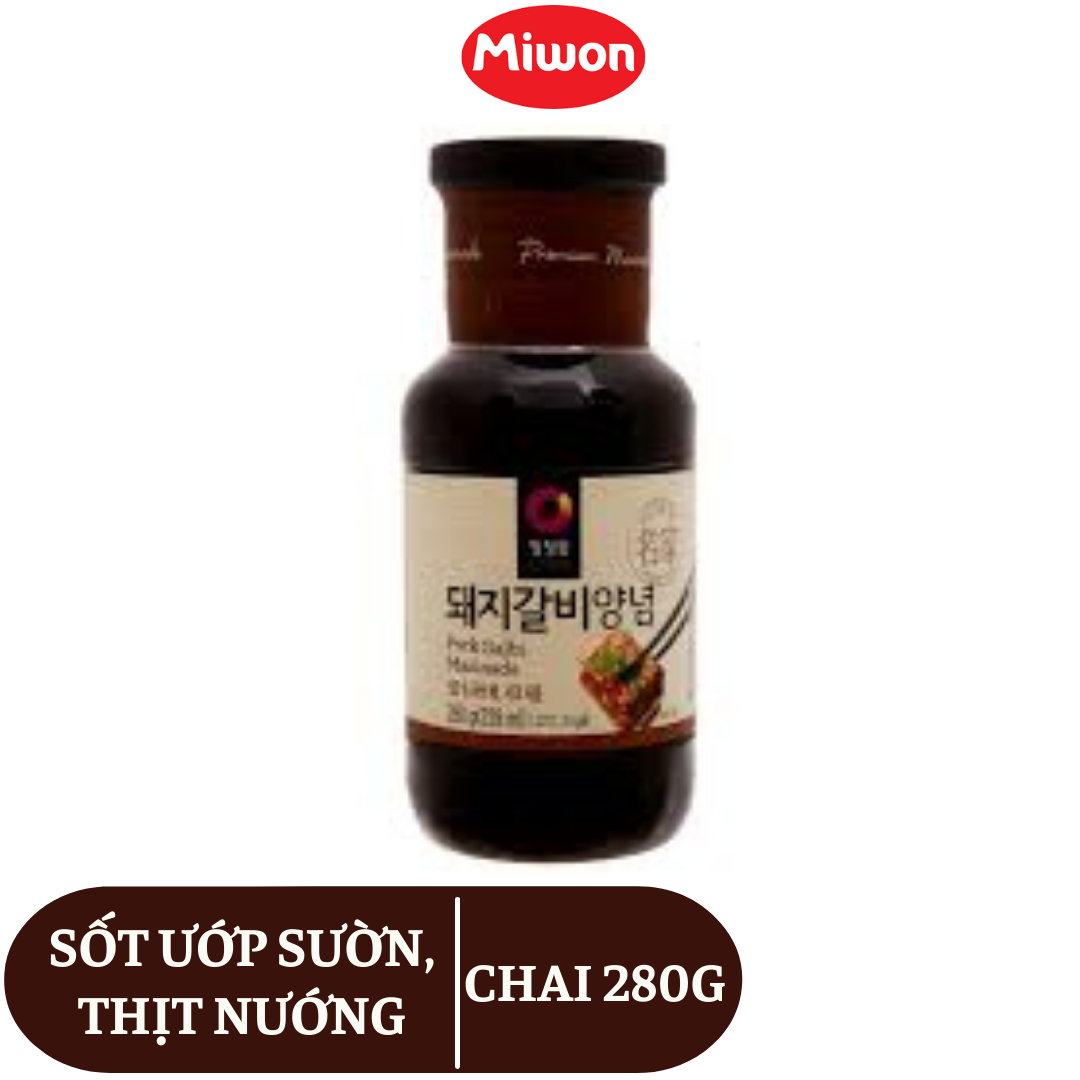 Sốt ướp thịt nướng BBQ, món xào chai 280g, nhập khẩu Hàn Quốc, hương vị thịt nướng truyền thống Hàn Quốc