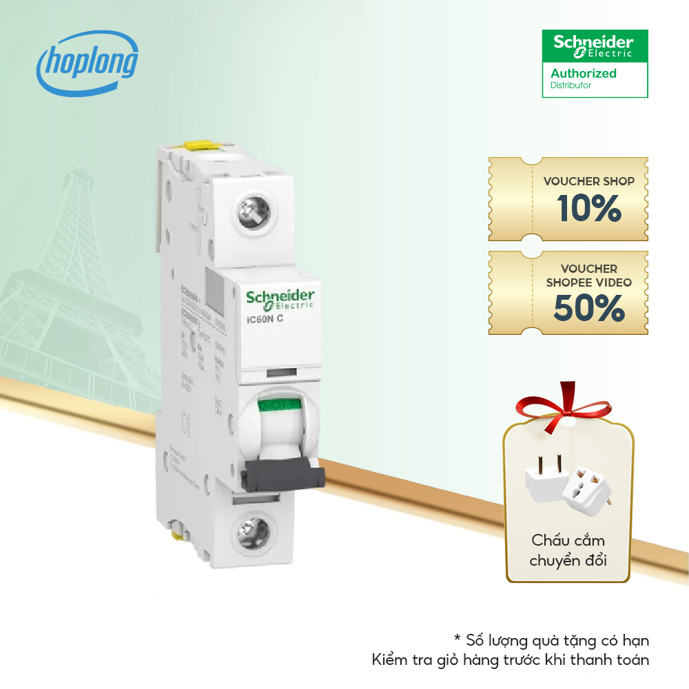 Cầu dao tự động ic60n 1p schneider a9f74106 a9f74110 a9f74116 a9f74120 a9f74125 a9f74132
