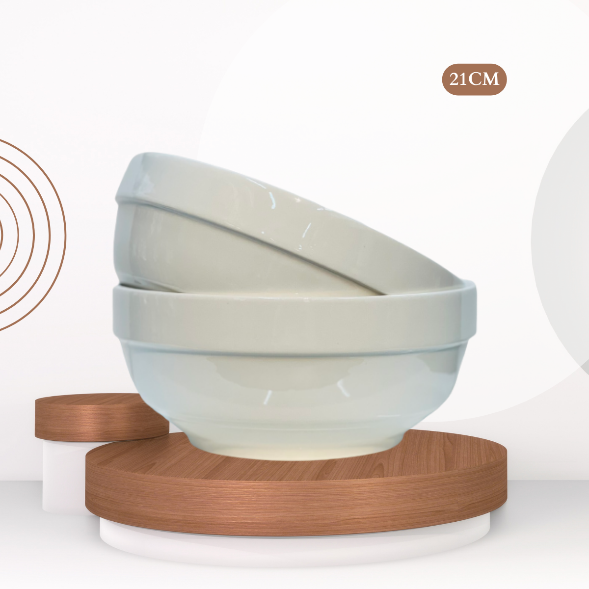 2 CÁI TÔ  CHẤT LIỆU SỨ CAO CẤP ( 21cm)