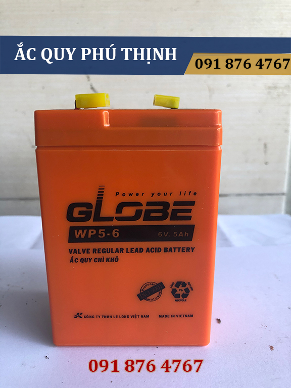 Ắc quy chạy quạt, xe ô tô trẻ em 6V-5Ah WP5-6