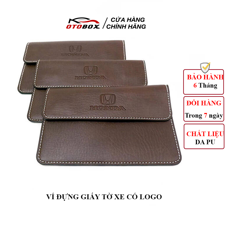 ví da đựng giấy tờ xe ô tô cao cấp logo các hãng xe chính hãng OTOBOX, bóp đựng giấy tờ xe có nhiều ngăn tiện dụng khắc lazer tên và số điện thoại chủ xe