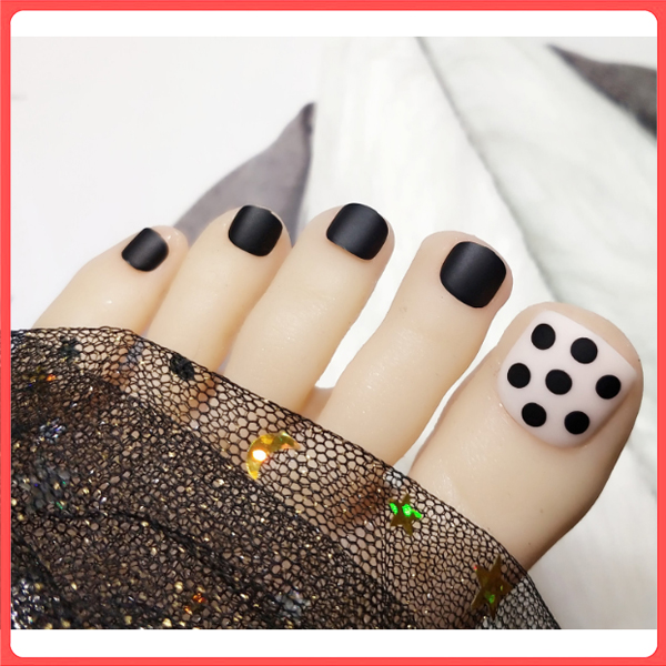 Bộ 24 Móng chân giả , nail giả C38 (kèm keo dán)