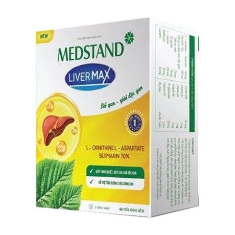 MEDSTAND LIVER MAX – Hỗ trợ bảo vệ và tăng cường chức năng gan, giải độc gan (60 viên)