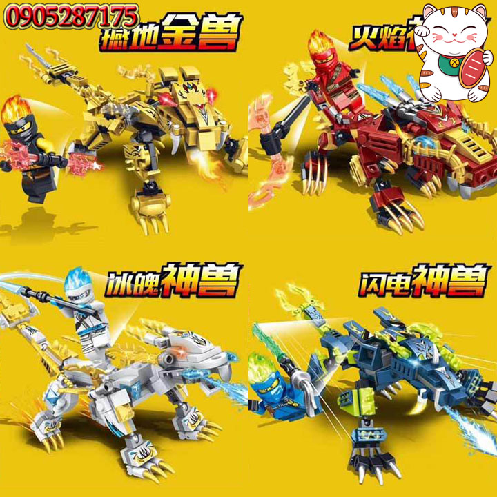 Ninja Cưỡi Rồng Thần Siêu Cấp Ninjago Đồ Chơi Ghép Hình Lắp Ghép Thông Minh Gạch Khối Block Brick MOC DIY OBM