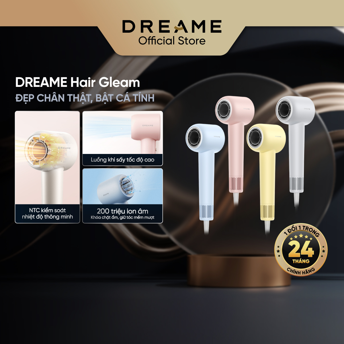 Máy sấy tóc Dreame Hair Gleam Bảo hành 24 tháng